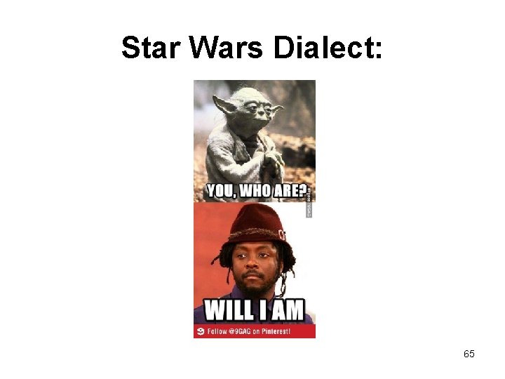 Star Wars Dialect: 65 