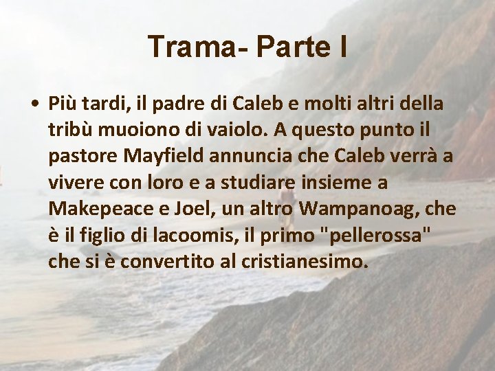 Trama- Parte I • Più tardi, il padre di Caleb e molti altri della