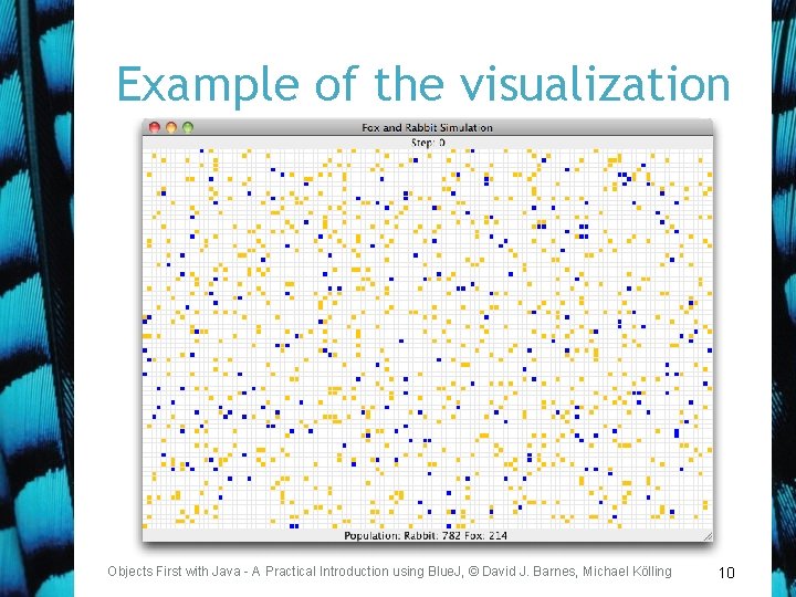 Example of the visualization Objects First with Java - A Practical Introduction using Blue.