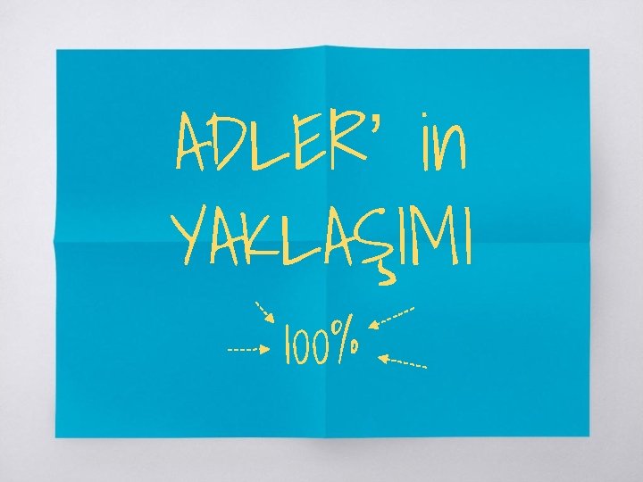 ADLER’ in YAKLAŞIMI 100% 