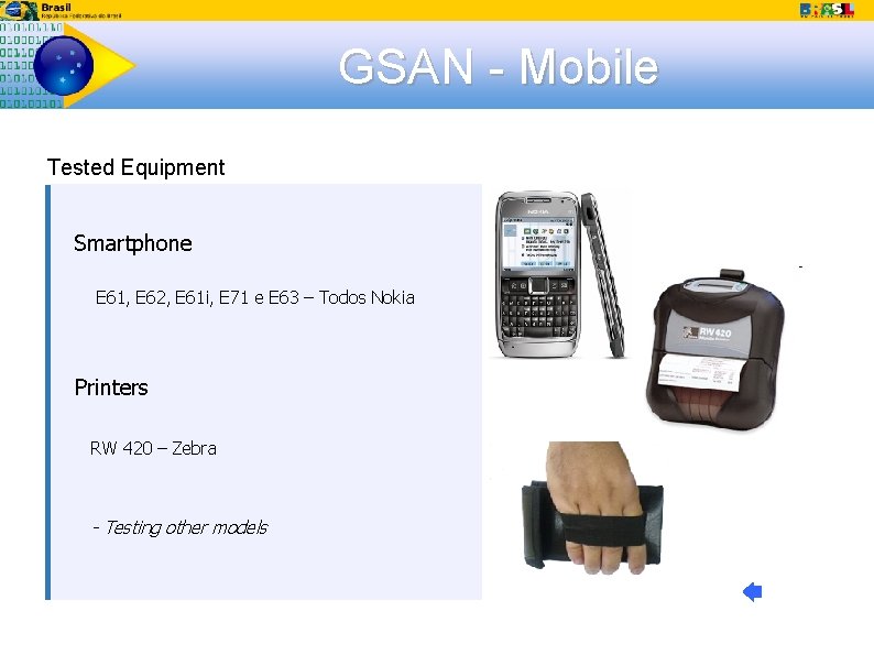 GSAN - Mobile Tested Equipment Smartphone E 61, E 62, E 61 i, E