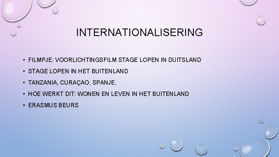 INTERNATIONALISERING • FILMPJE: VOORLICHTINGSFILM STAGE LOPEN IN DUITSLAND • STAGE LOPEN IN HET BUITENLAND