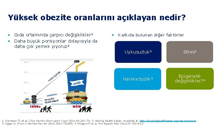 Yüksek obezite oranlarını açıklayan nedir? • Gıda ortamında çarpıcı değişiklikler 1 • Daha büyük