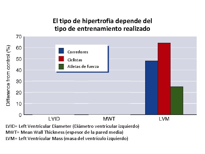 El tipo de hipertrofia depende del tipo de entrenamiento realizado Corredores Ciclistas Atletas de