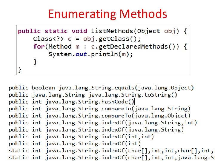 Enumerating Methods 101 