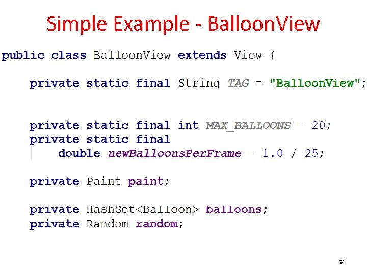Simple Example - Balloon. View 54 