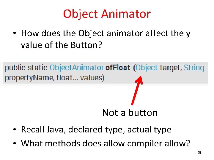 Object Animator • How does the Object animator affect the y value of the