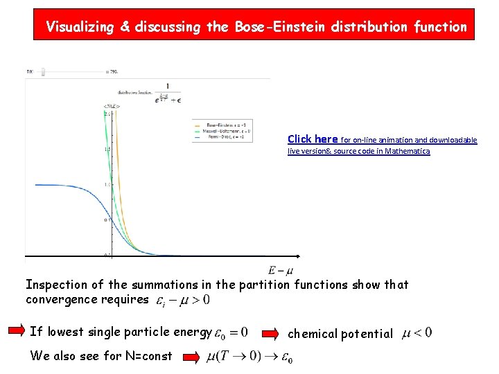 Visualizing & discussing the Bose-Einstein distribution function Click here for on-line animation and downloadable Visualizing & discussing the Bose-Einstein distribution function Click here for on-line animation and downloadable