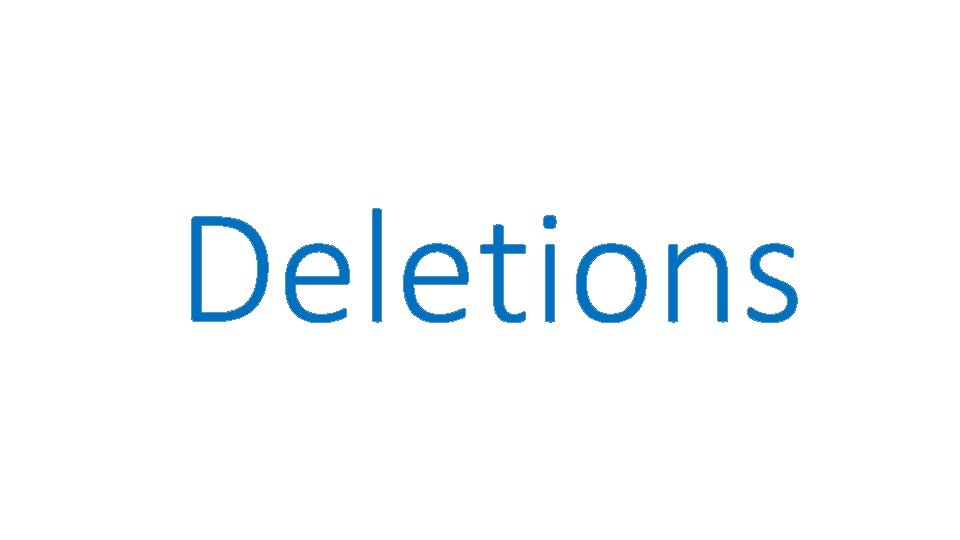 Deletions 