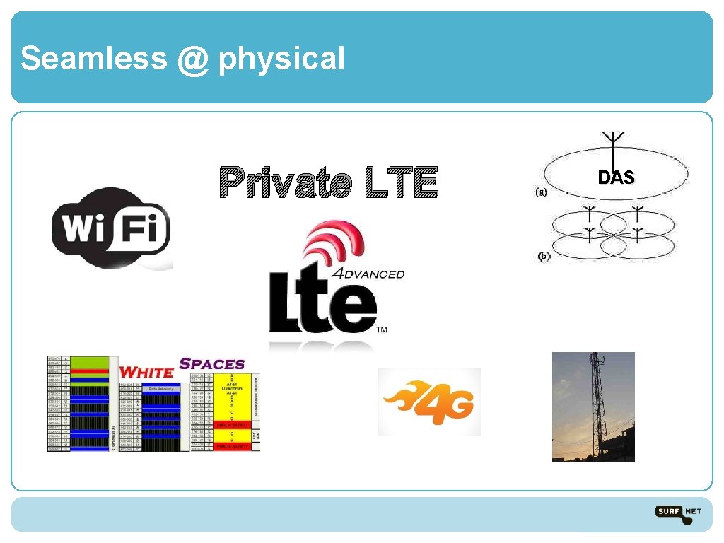 Seamless @ physical Private LTE DAS 