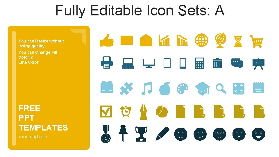 Fully Editable Icon Sets: A You can Resize without losing quality You can Change