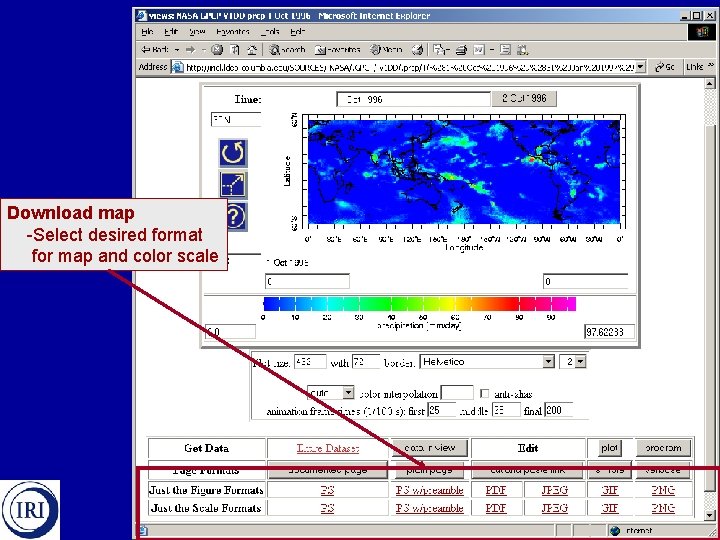 Download map -Select desired format for map and color scale 