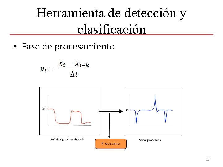 Herramienta de detección y clasificación • Fase de procesamiento 13 