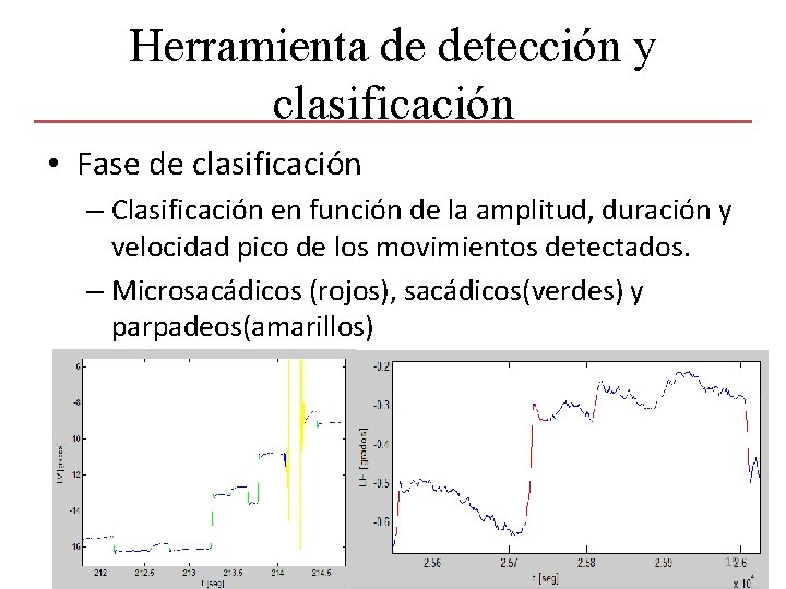 Herramienta de detección y clasificación • Fase de clasificación – Clasificación en función de