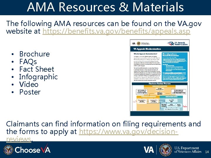 AMA Resources & Materials The following AMA resources can be found on the VA.