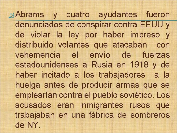  Abrams y cuatro ayudantes fueron denunciados de conspirar contra EEUU y de violar