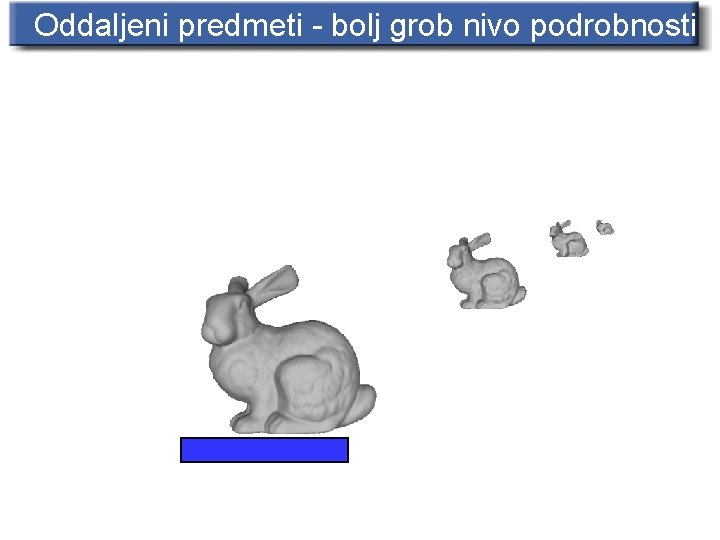 Oddaljeni predmeti - bolj grob nivo podrobnosti 