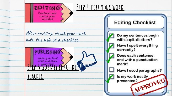 Step 4: edit your work After revising, check your work with the help of