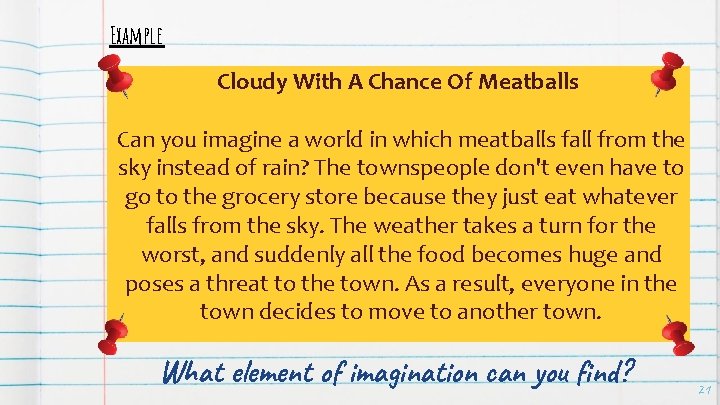Example Cloudy With A Chance Of Meatballs Can you imagine a world in which Example Cloudy With A Chance Of Meatballs Can you imagine a world in which