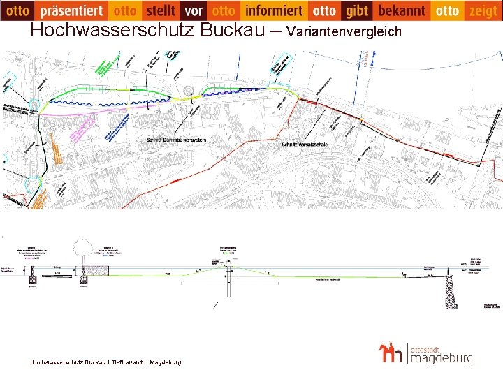 Hochwasserschutz Buckau – Variantenvergleich Hochwasserschutz Buckau I Tiefbauamt I Magdeburg 