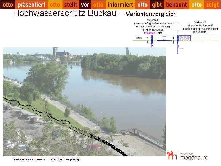 Hochwasserschutz Buckau – Variantenvergleich Hochwasserschutz Buckau I Tiefbauamt I Magdeburg 