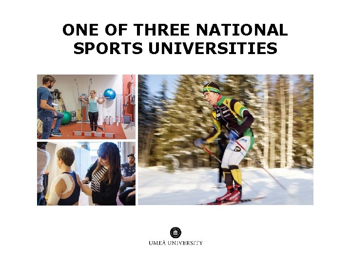 ONE OF THREE NATIONAL SPORTS UNIVERSITIES ONE OF THREE NATIONAL SPORTS UNIVERSITIES
