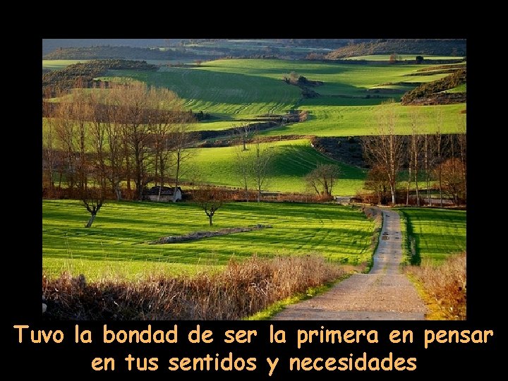Tuvo la bondad de ser la primera en pensar en tus sentidos y necesidades