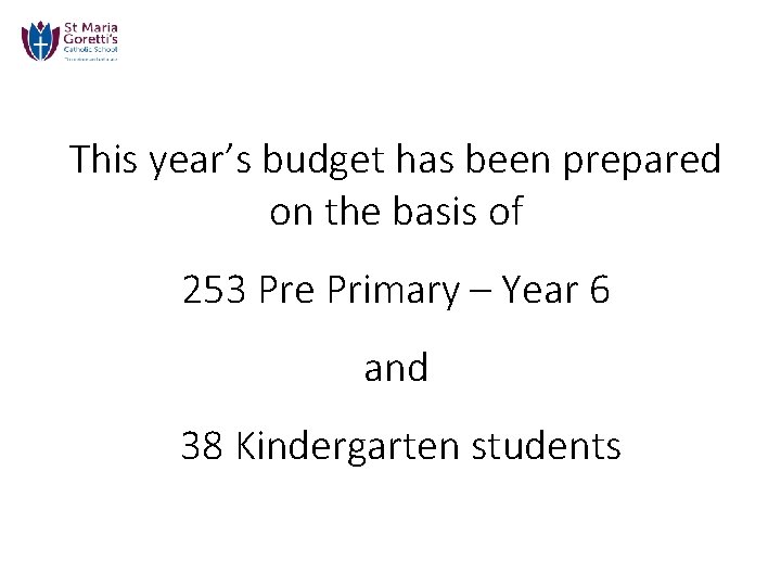 This year’s budget has been prepared on the basis of 253 Pre Primary –