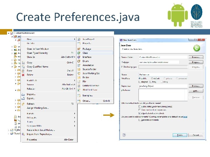 Create Preferences. java 