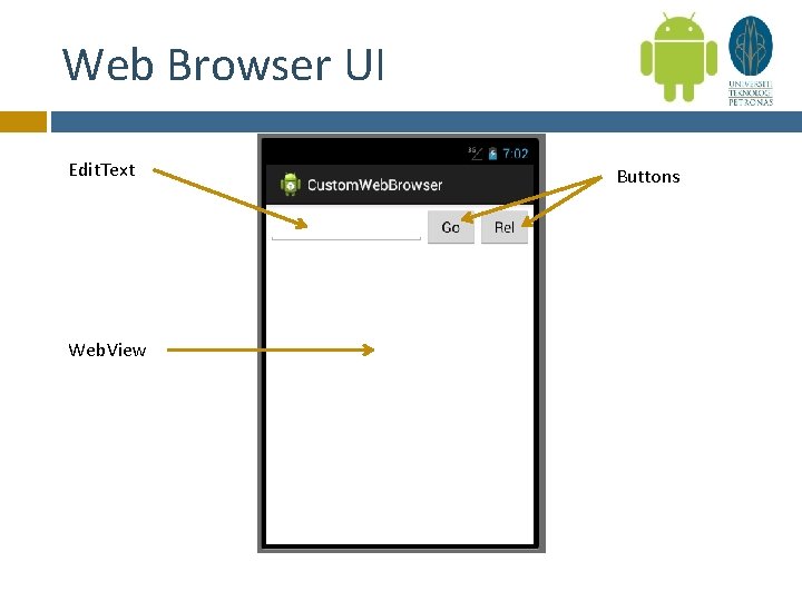 Web Browser UI Edit. Text Web. View Buttons 