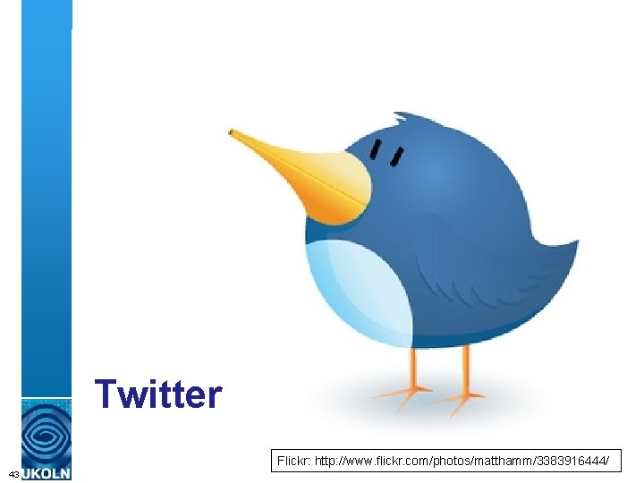 Twitter Flickr: http: //www. flickr. com/photos/matthamm/3383916444/ A centre of expertise in digital information management
