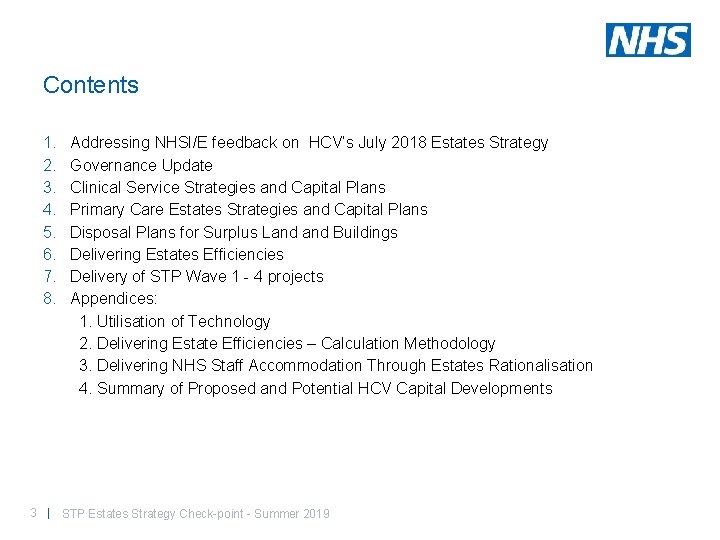 Contents 1. 2. 3. 4. 5. 6. 7. 8. Addressing NHSI/E feedback on HCV’s