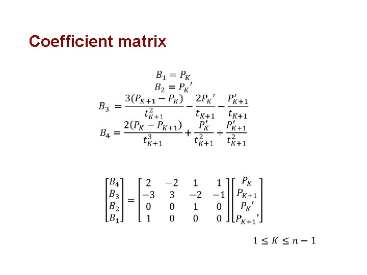 Coefficient matrix 