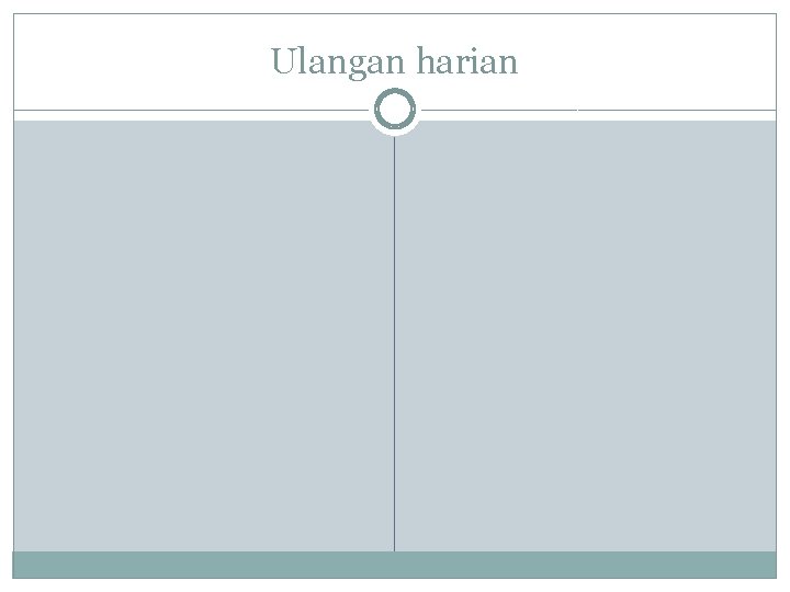 Ulangan harian 