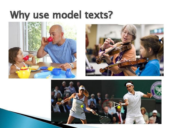 Why use model texts? 