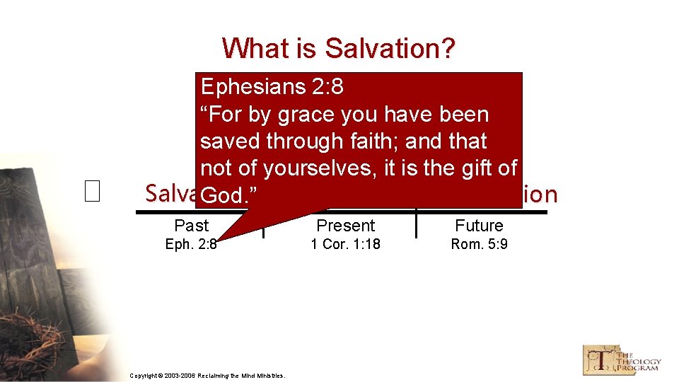 What is Salvation? Ephesians 2: 8 “For by grace you have been saved through