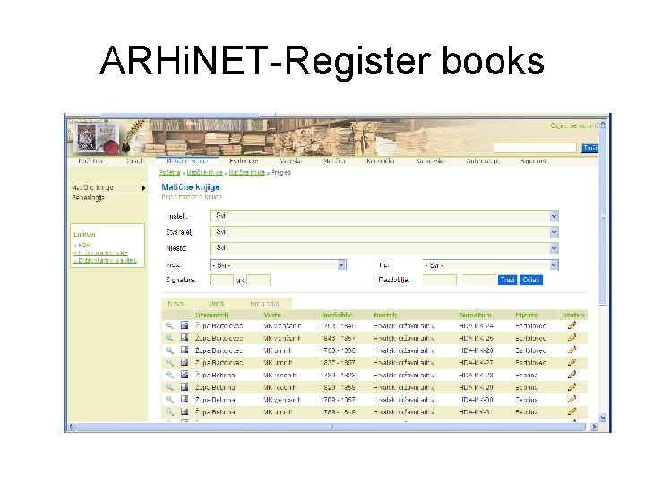 ARHi. NET-Register books 