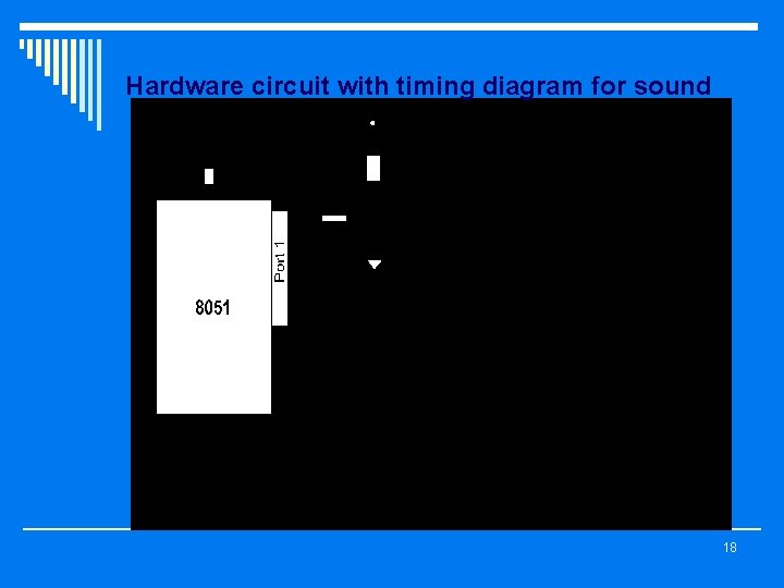 Hardware circuit with timing diagram for sound 18 