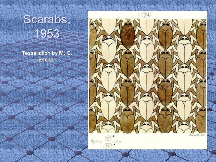 Scarabs, 1953 Tessellation by M. C. Escher 