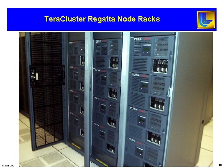 Tera. Cluster Regatta Node Racks October 1999 18 