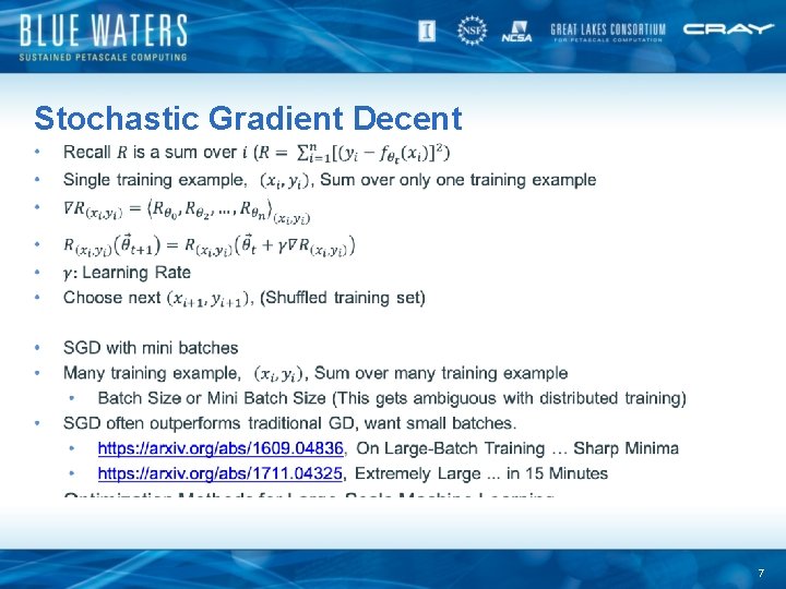 Stochastic Gradient Decent 7 