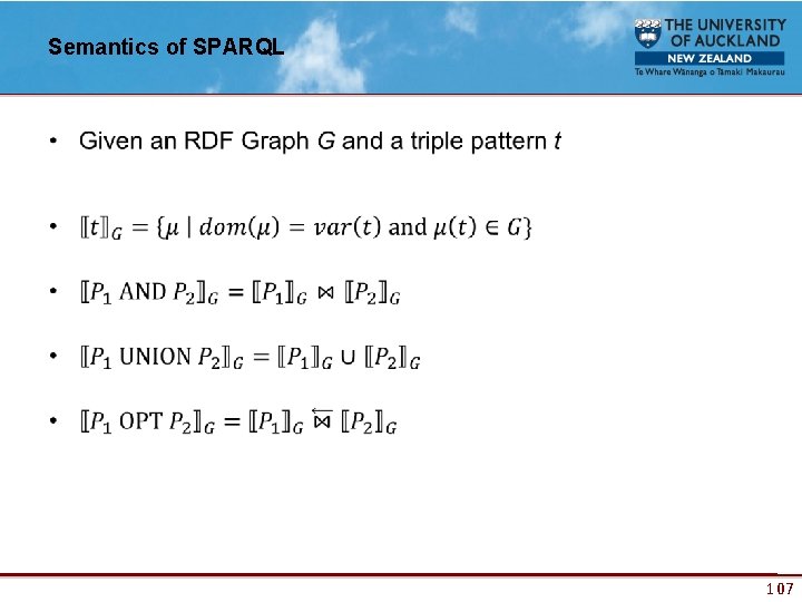 Semantics of SPARQL • 107 