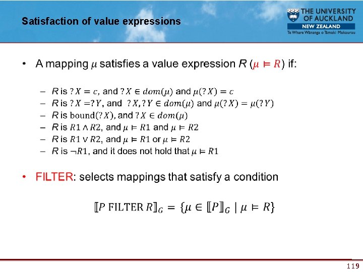 Satisfaction of value expressions • 119 