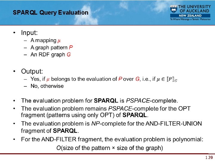 SPARQL Query Evaluation • 120 