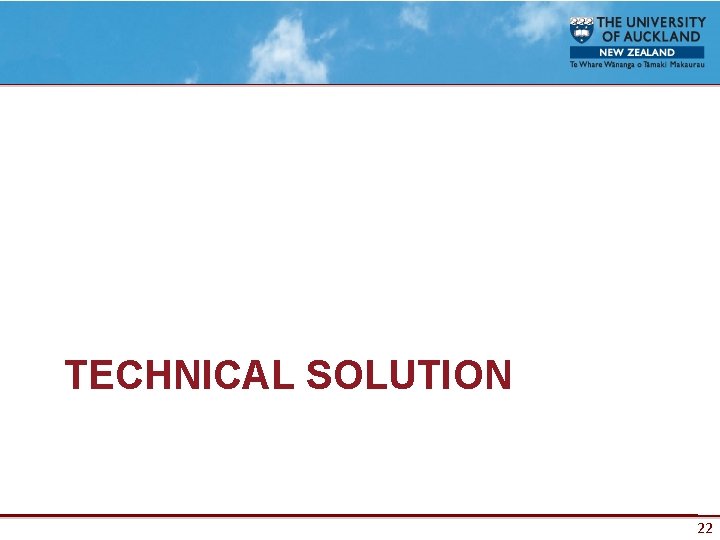 TECHNICAL SOLUTION 22 