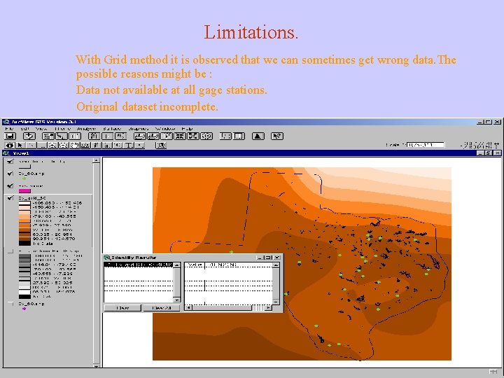 Limitations. With Grid method it is observed that we can sometimes get wrong data.