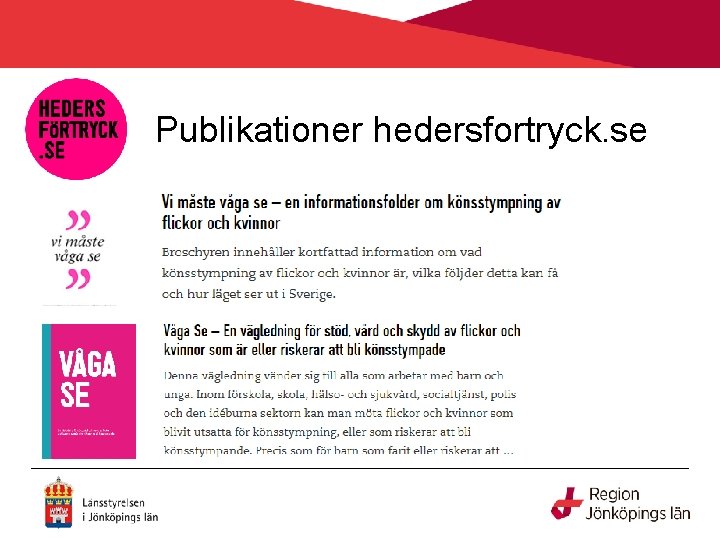 Publikationer hedersfortryck. se 