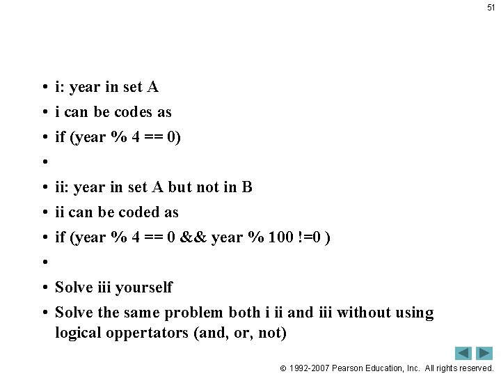 51 • • • i: year in set A i can be codes as