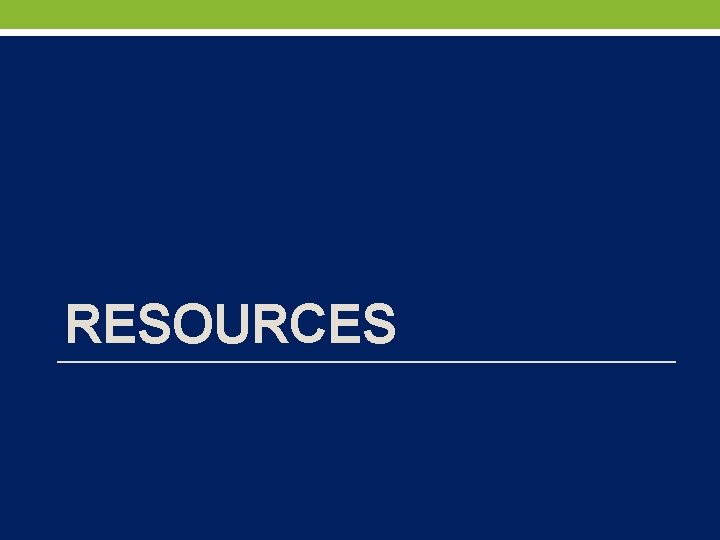 RESOURCES 