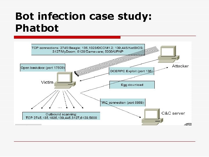 Bot infection case study: Phatbot 